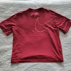 Oversized Nike Red Short-sleeved Top